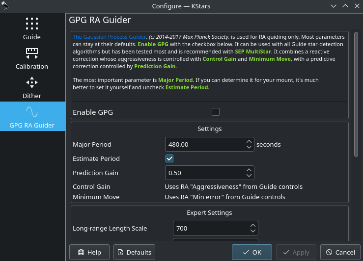 guide guide settings GPG