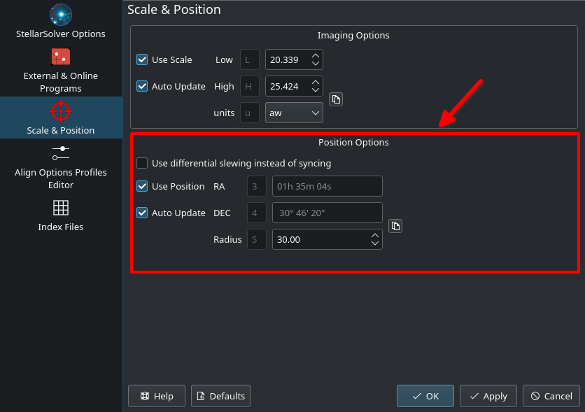 position options