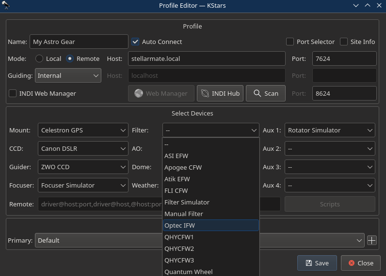 profile editor